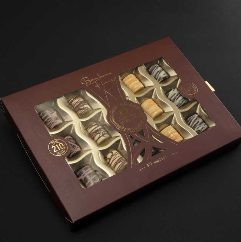 Embalagem para Bombons Fabricante ABCD - Caixa de Papel Personalizada para Chocolate