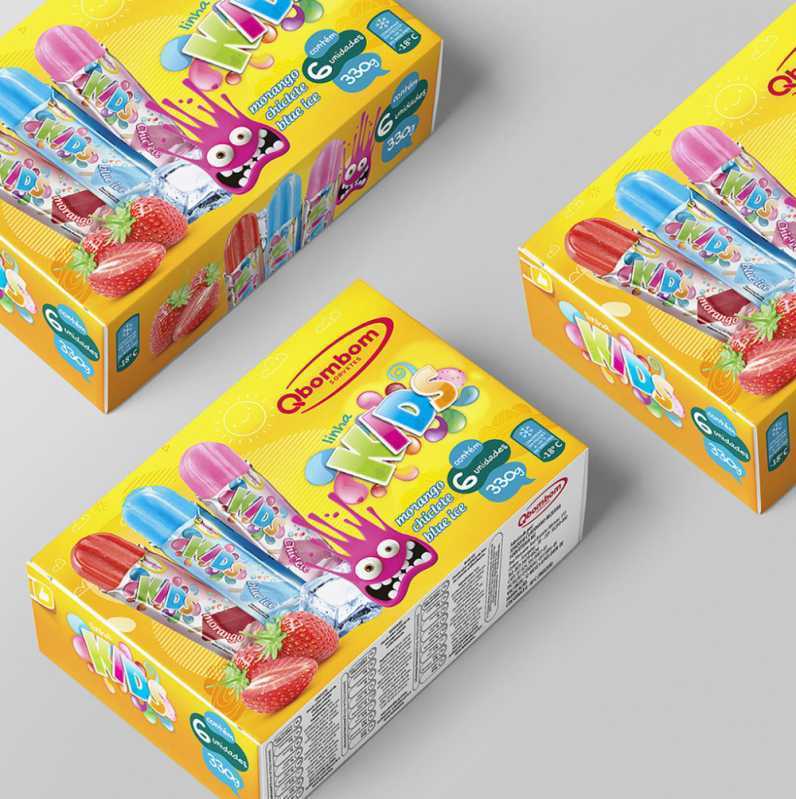 Embalagens para Picolé Personalizadas Valor Itaiópolis - Caixas Papel para Torta Gelada