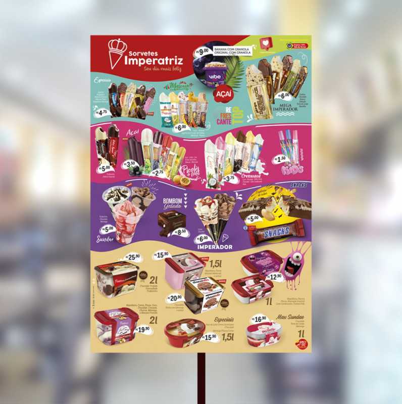 Telefone de Gráfica para Cartaz de Sorvete Carapicuíba - Impressão Tabela Personalizada Sorvete